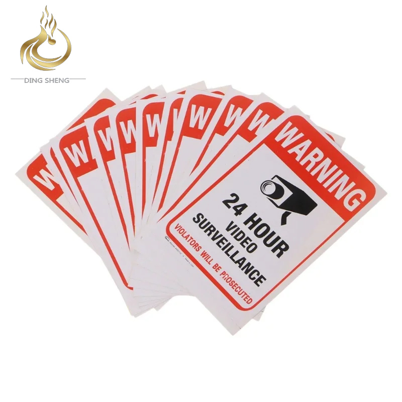 CCTV Security 24 Hour Camera Warning Stickers Sign Lables CCTV SECURITY SYSTEM Self-adhensive Safety