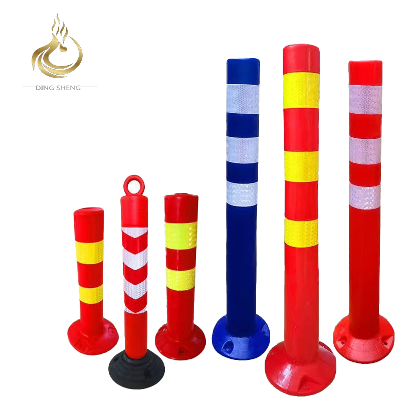High Visibility PU Flexible Warning Guard  Reflective Traffic Road Column