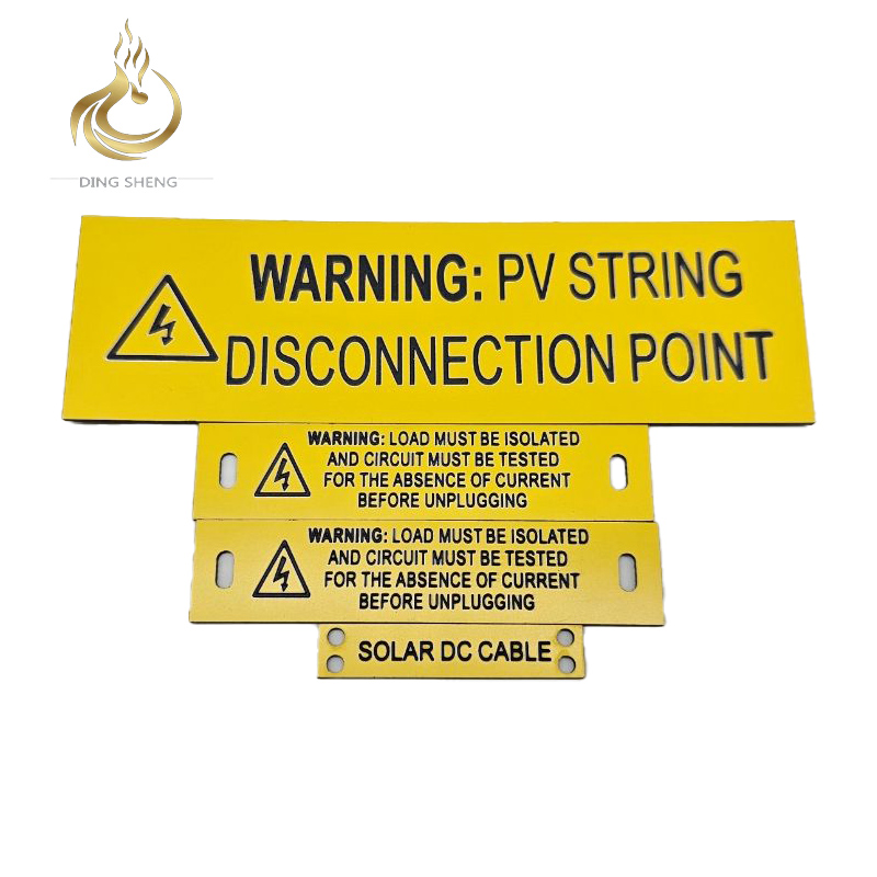 Grid Photovoltaic Solar Panel System Warning Sign Label Sticker