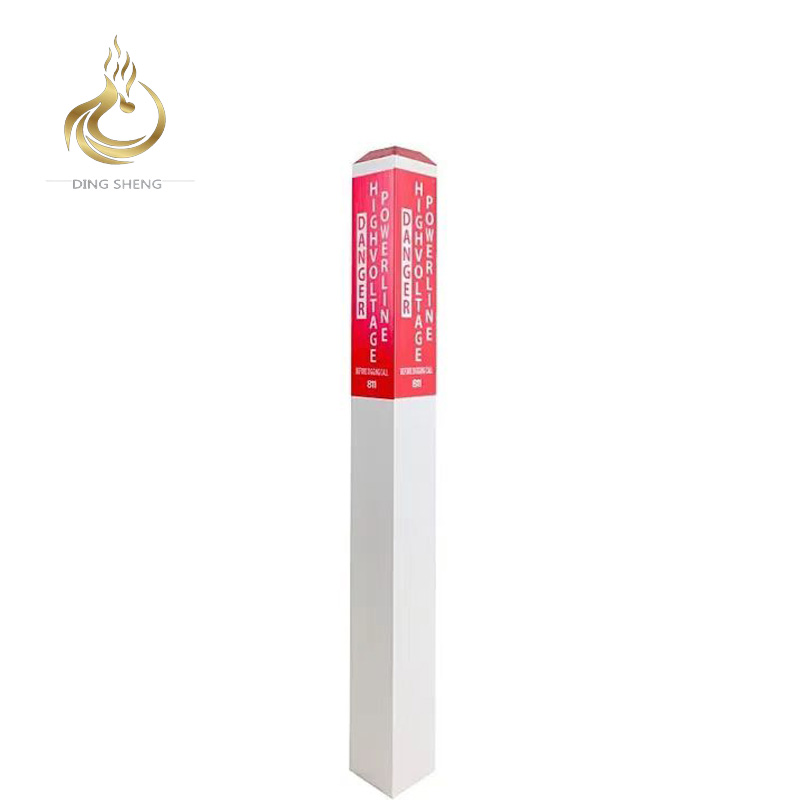 FRP/GRP Warning Pile, Safety Identification Mark FRP Pultruded Fiberglass Warning Stakes for Boundar