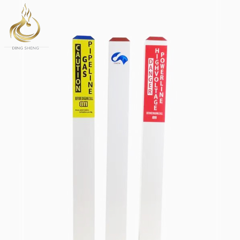 Customized Fiberglass FRP Buried Fiber Optic Cable Warning Sign Marker Post